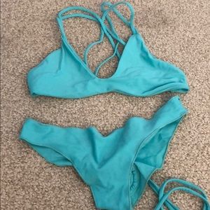 Stone Fox Swim blue bikini set